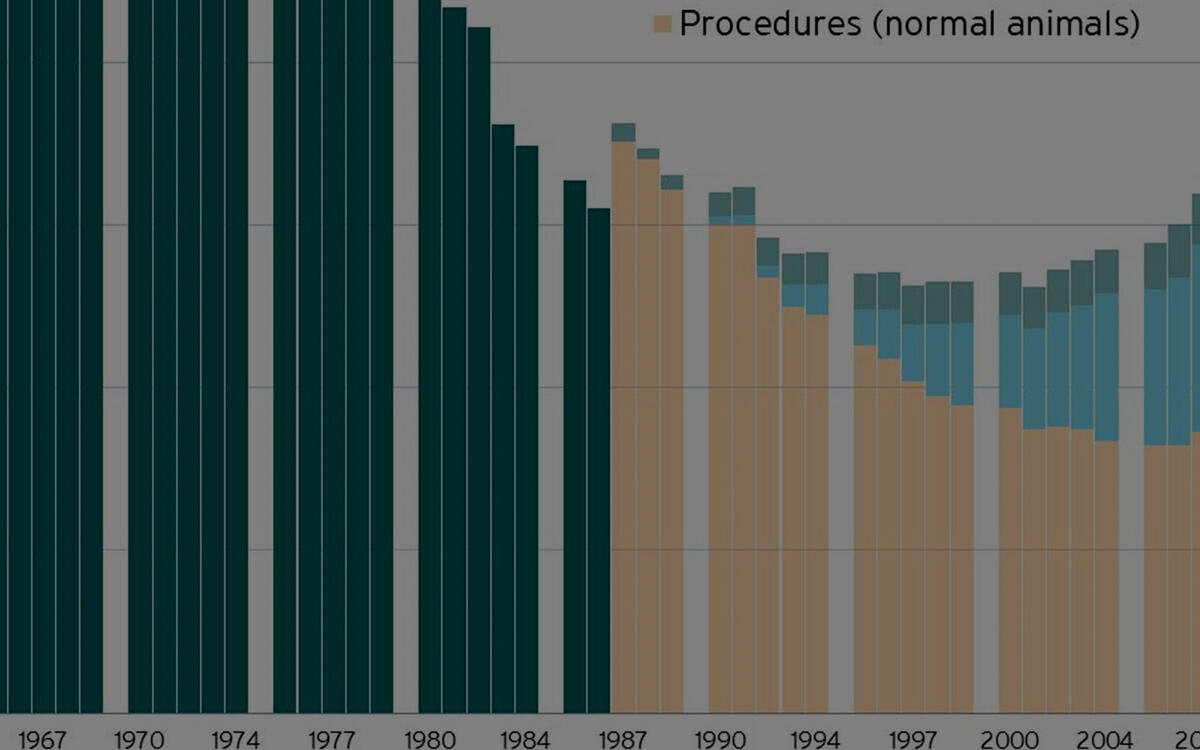 Time series data of procedures, 1960-2013, Understanding Animal Research