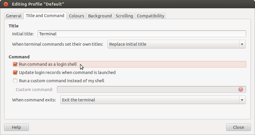 Gnome terminal login shell.png